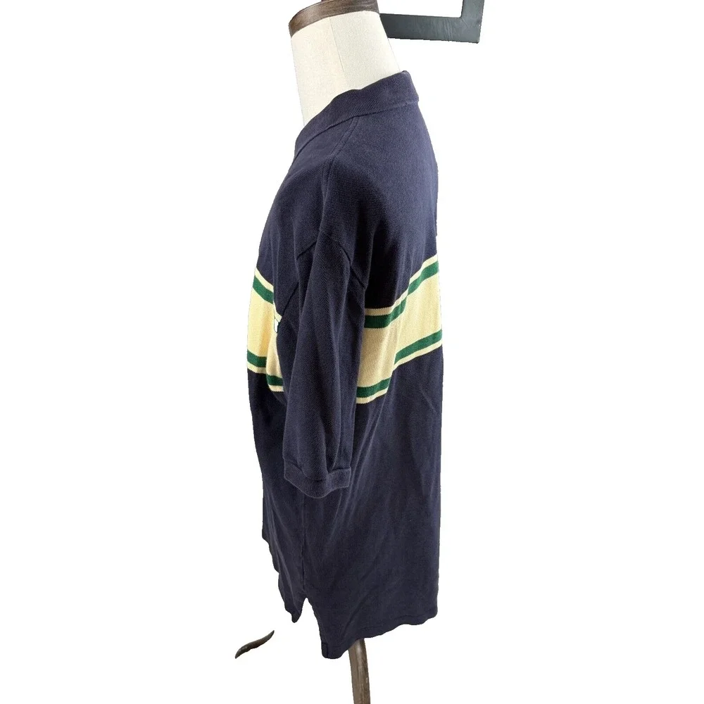 Polo Ralph Lauren Navy Blue Striped Short Sleeve‎ Polo Shirt Mens XL